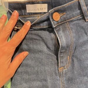LOFT Indigo Denim shorts 9”